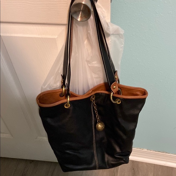 A.L.C. Black and Brown Leather Tote Bag